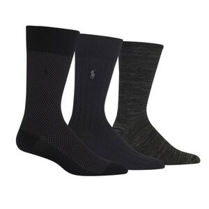 NWT. POLO RALPH LAUREN Men’s Assorted 6 Pack Bird's Eye Socks